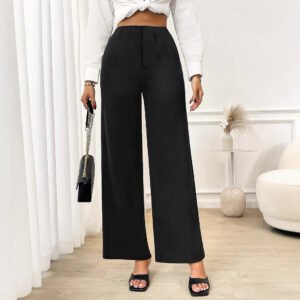 High Waist Wide Leg Trousers