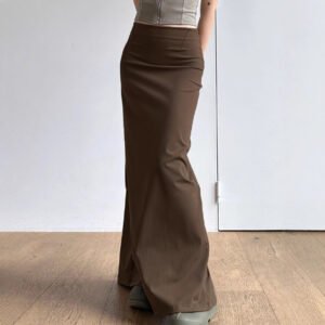 High Waist Slit Maxi Skirt