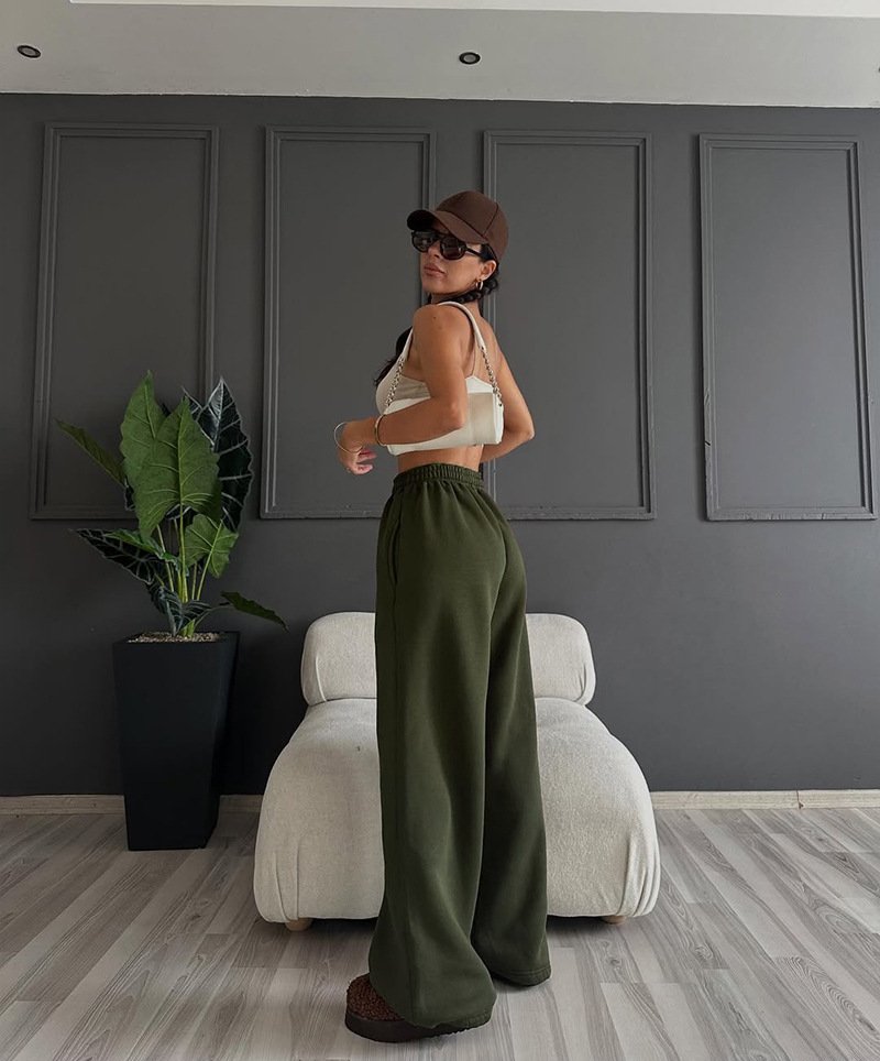 High Rise Straight Trousers