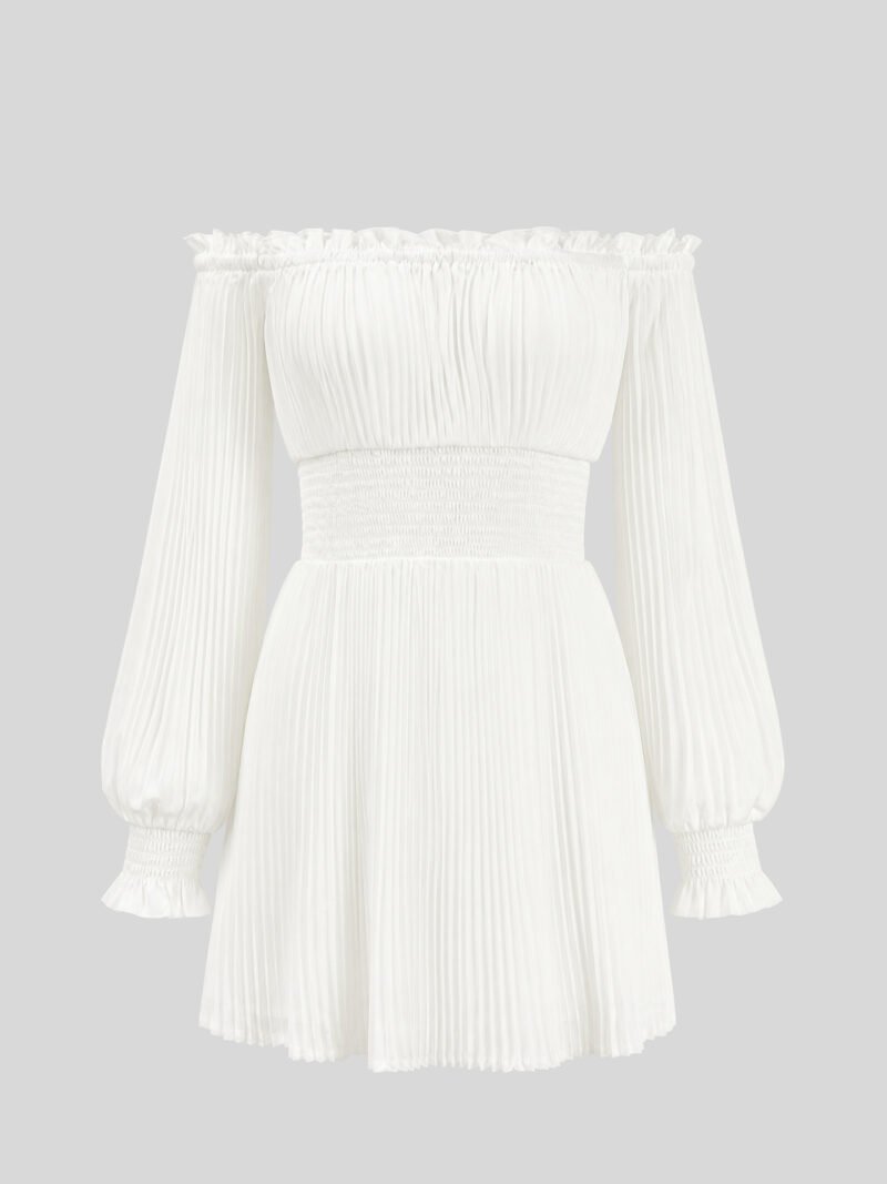 Smocked Off-Shoulder Dress