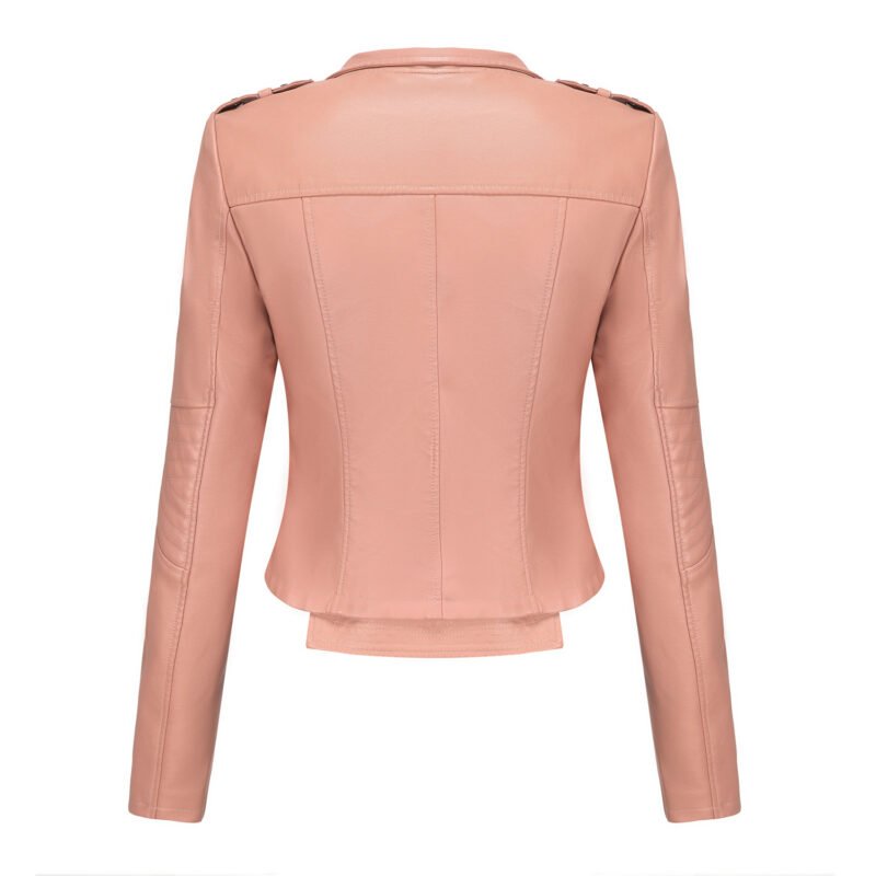 Slim Fit Faux Leather Jacket