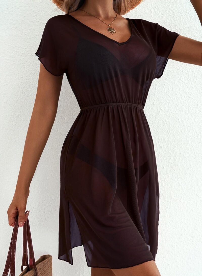 Ruched Split Mini Dress