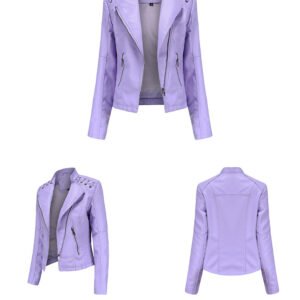 Slim Faux Leather Jacket