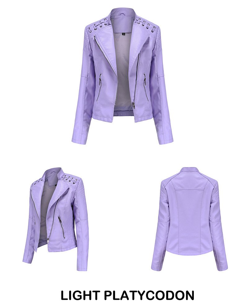 Slim Faux Leather Jacket