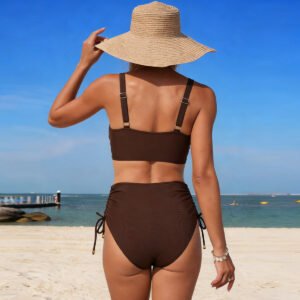 Ruched High Waist Bikini