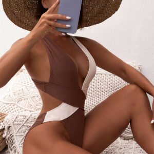 Printed Ruched One-Piece Swimsuit