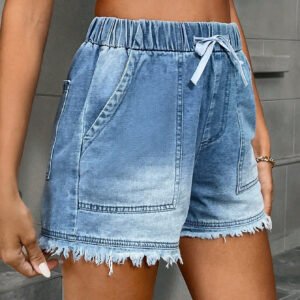 High Rise Denim Shorts