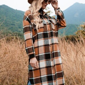 Plaid Trench Jacket