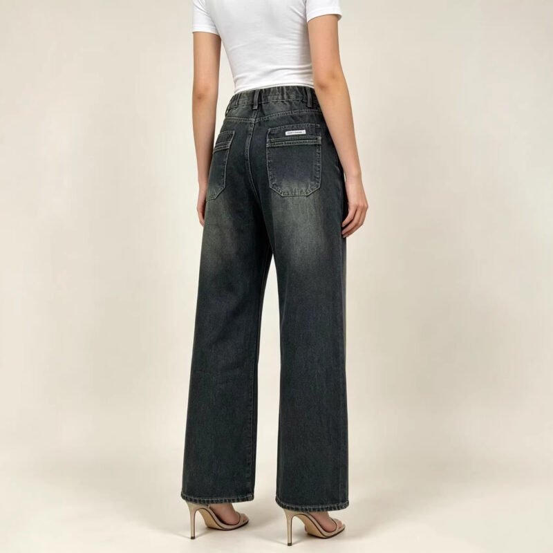 High Rise Straight Leg Jeans