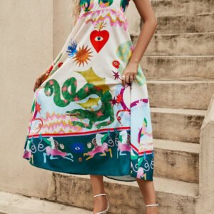 Floral Linen Maxi Dress