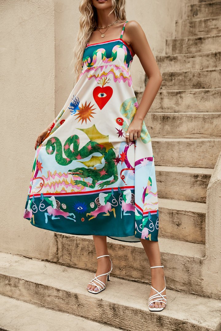 Floral Linen Maxi Dress