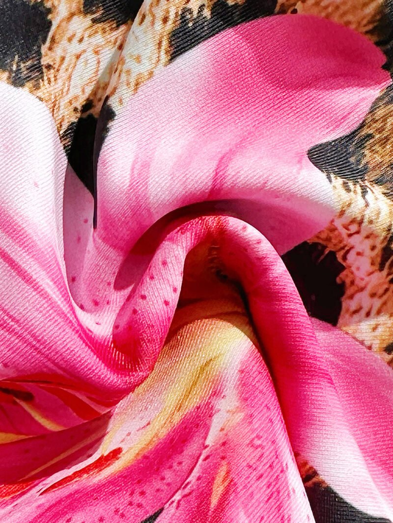 Floral Cutout Strapless Bikini