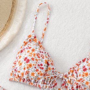 Ruched Floral Bikini