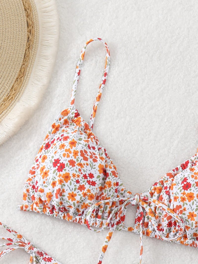 Ruched Floral Bikini
