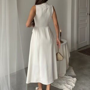 Belted Sleeveless Maxi Dress
