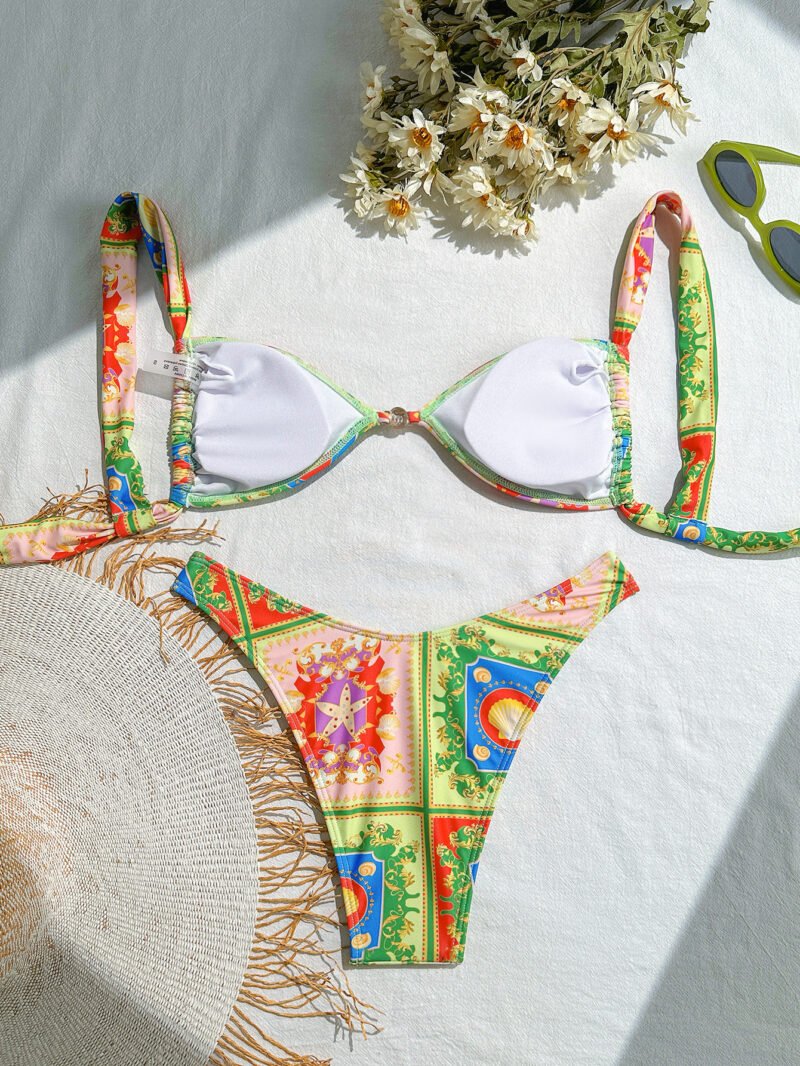 Printed Ruched Bikini