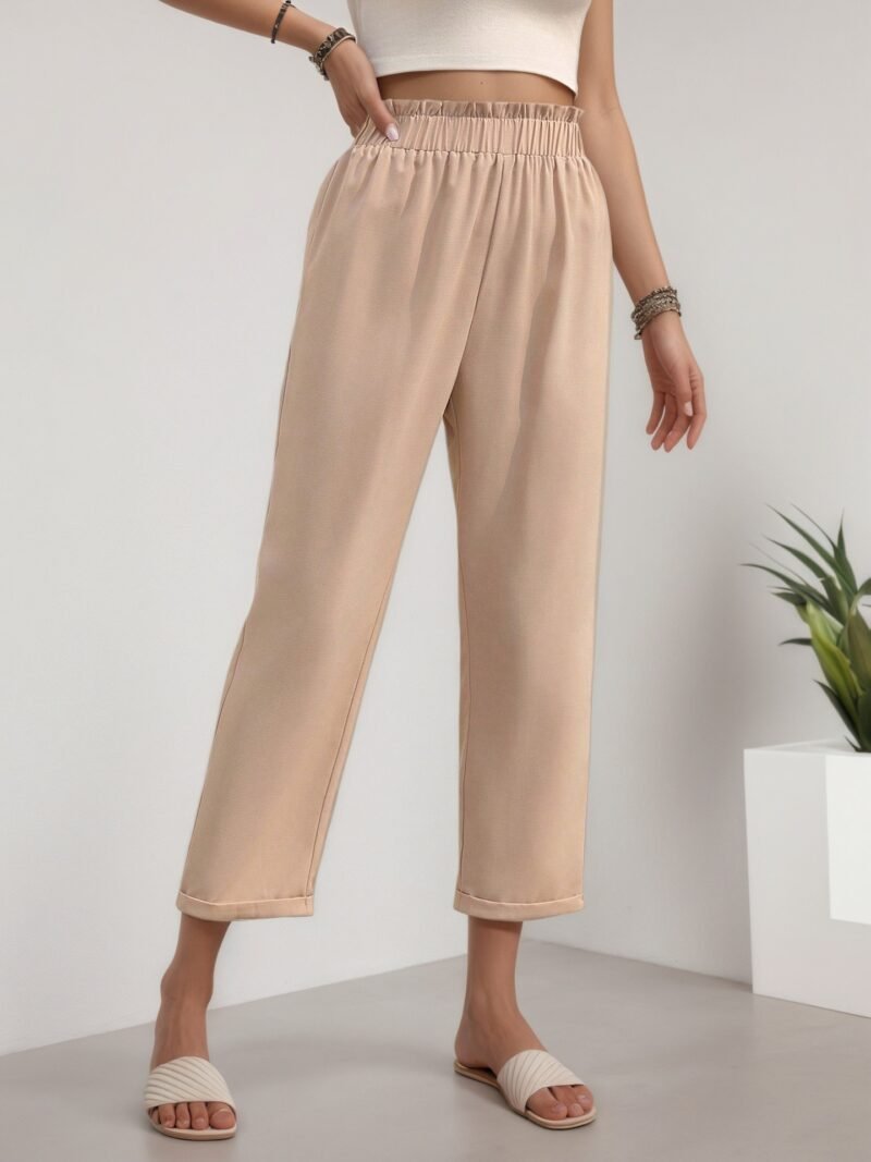 High Waist Straight-Leg Pants