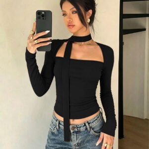 Square Neck Scarf Top
