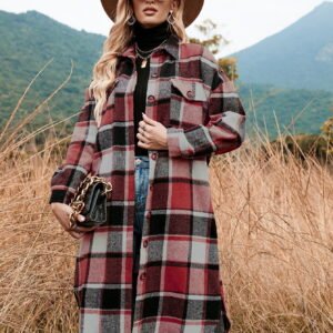 Plaid Trench Jacket
