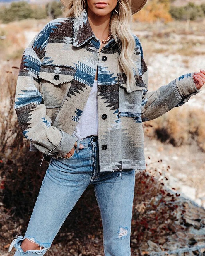 Aztec Print Jacket