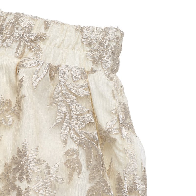 Lace Trim Wide Leg Shorts