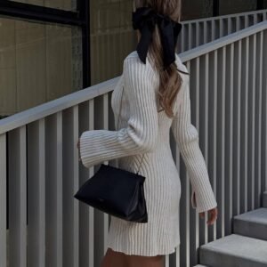 Knitted A-Line Sweater Dress