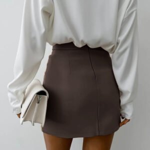 Asymmetric High Waist Skirt