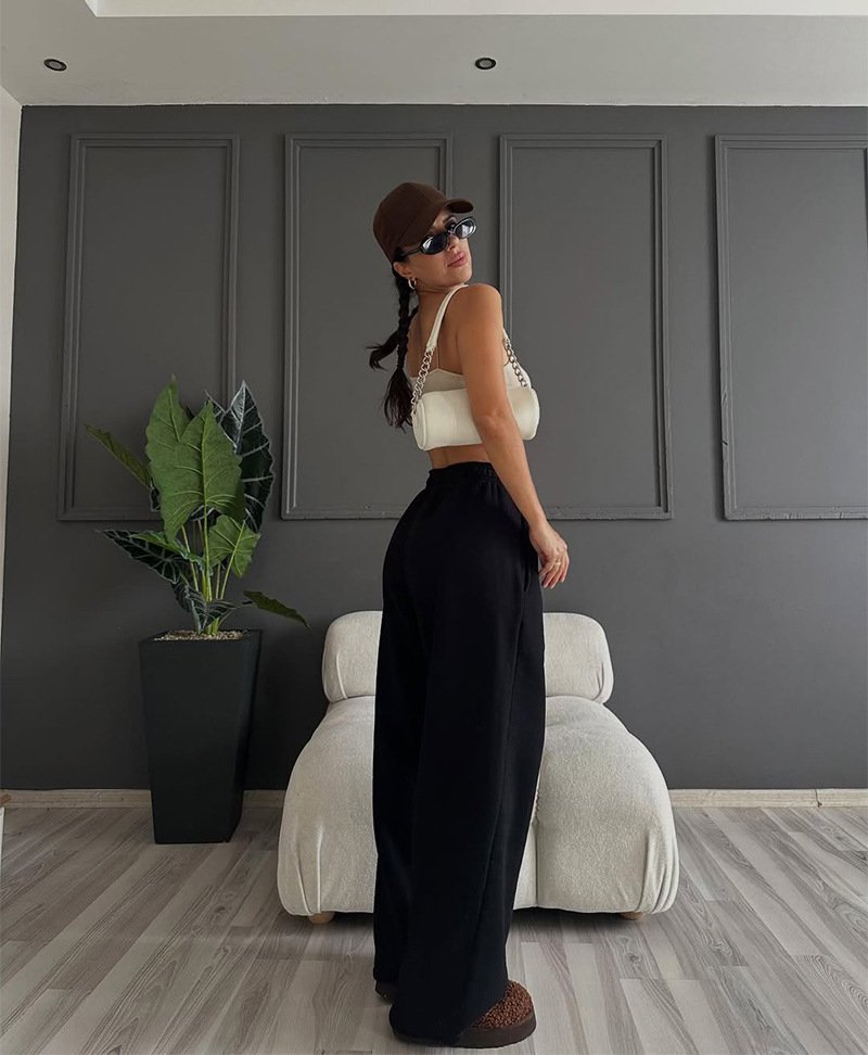 High Rise Straight Trousers