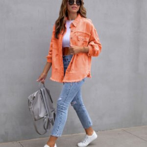 Ripped Loose Denim Jacket