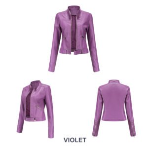 Faux Leather Zip Jacket