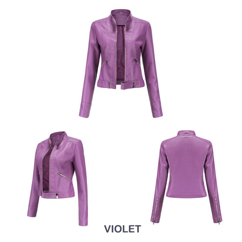 Faux Leather Zip Jacket