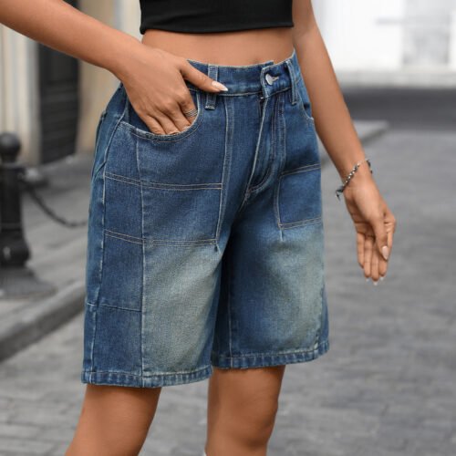 Distressed Denim Shorts