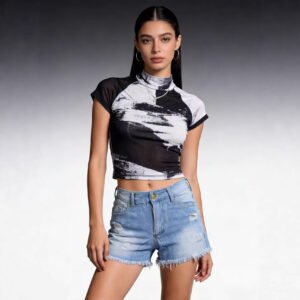 High Waist Denim Shorts
