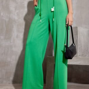 Textured Straight Trousers