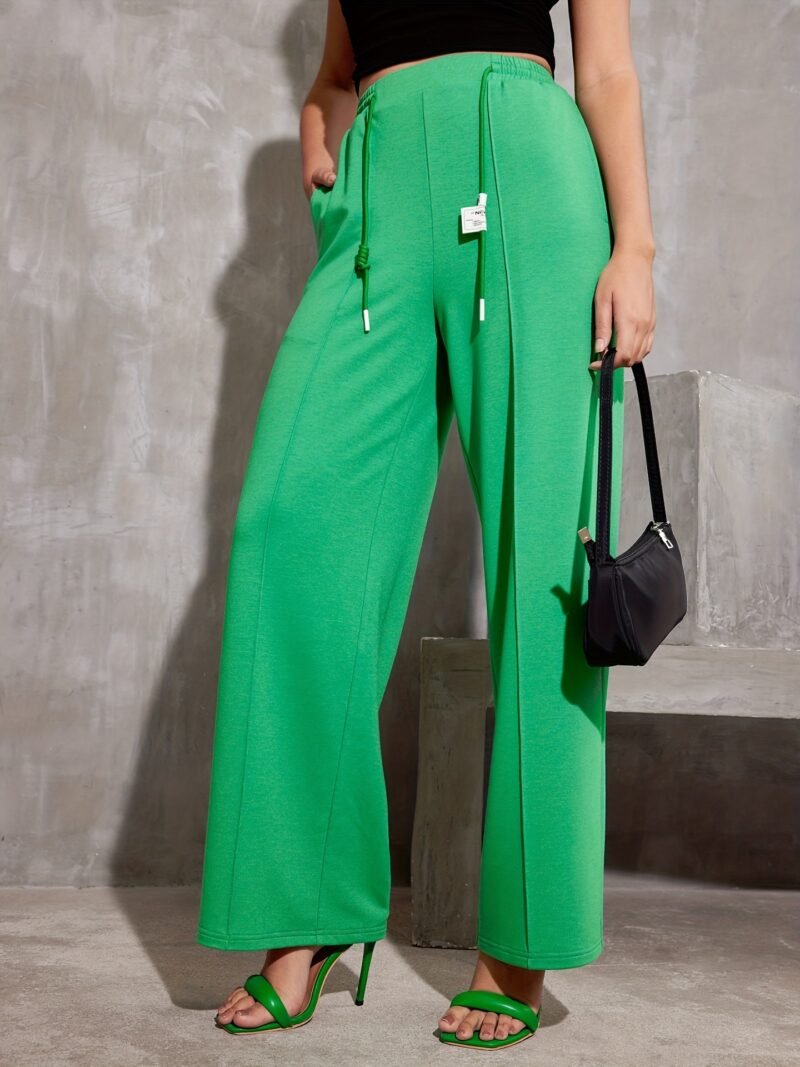 Textured Straight Trousers