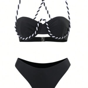 Lace Up Bikini Set