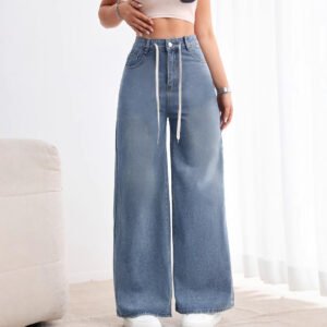 High Waist Straight Leg Jeans