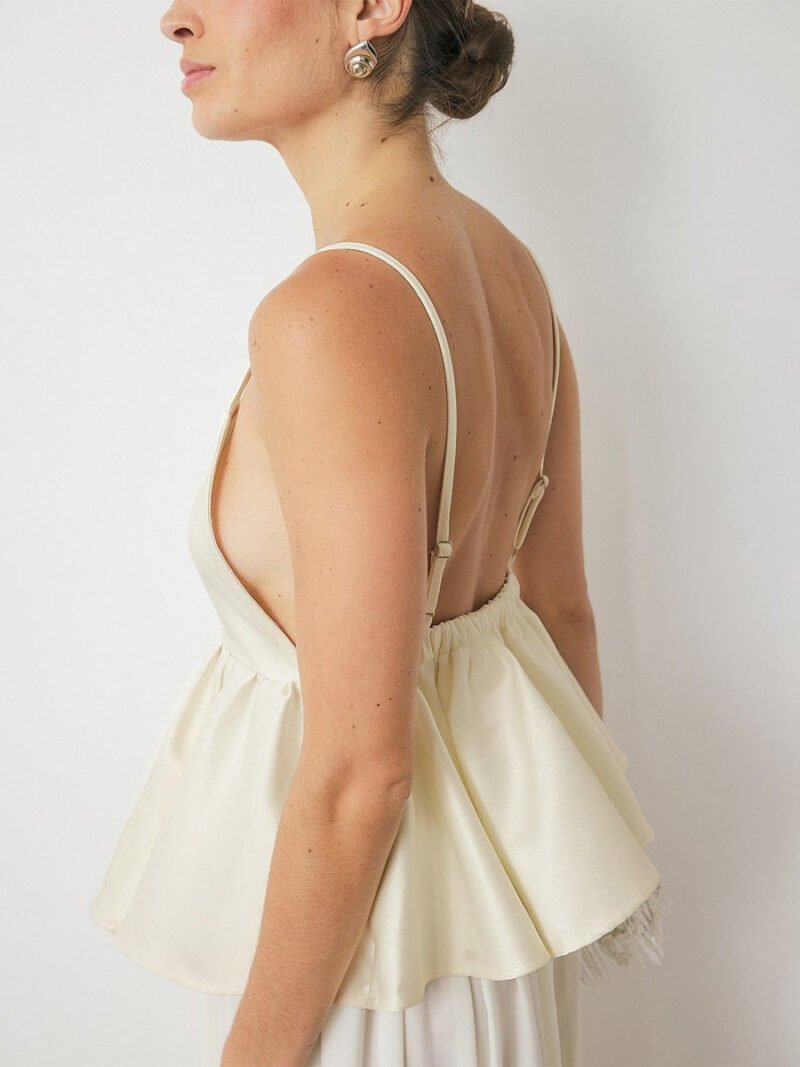 Backless Ruched Cami Top