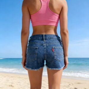 Slim Fit Denim Shorts