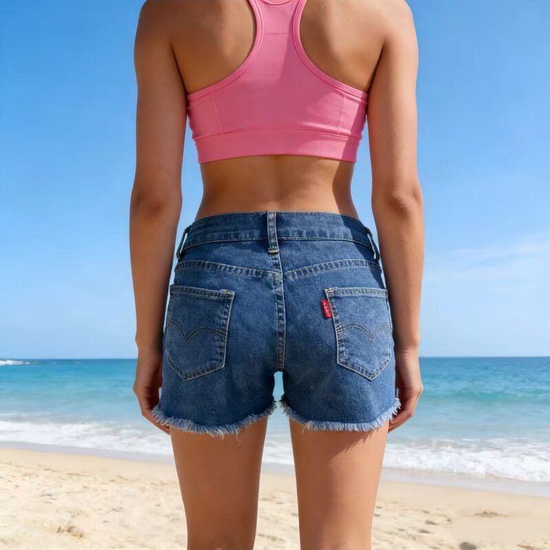 Slim Fit Denim Shorts