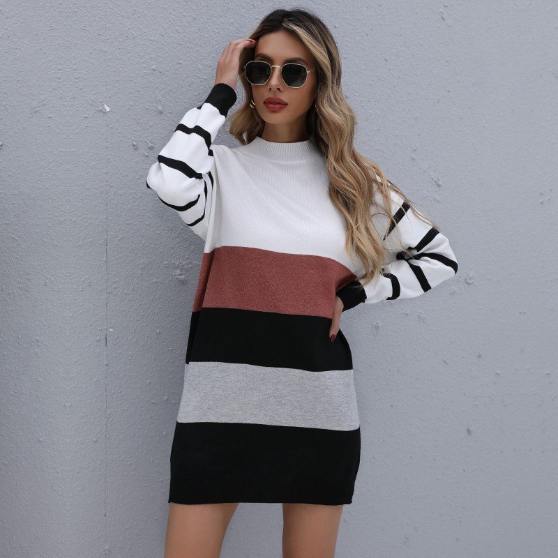 Color Block Sweater Dress