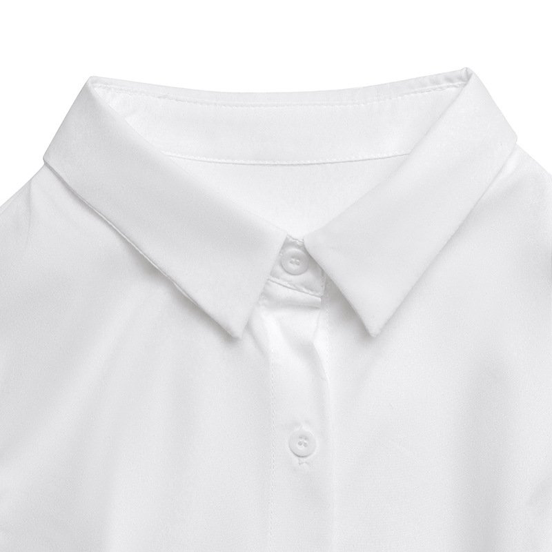 Contrast Bow Shirt Dress
