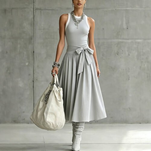 Ruched Sleeveless Maxi Dress