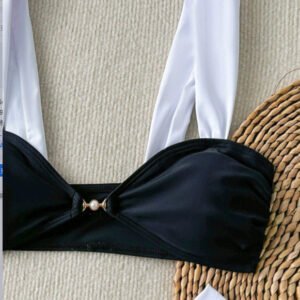 Color Block Ruched Bikini