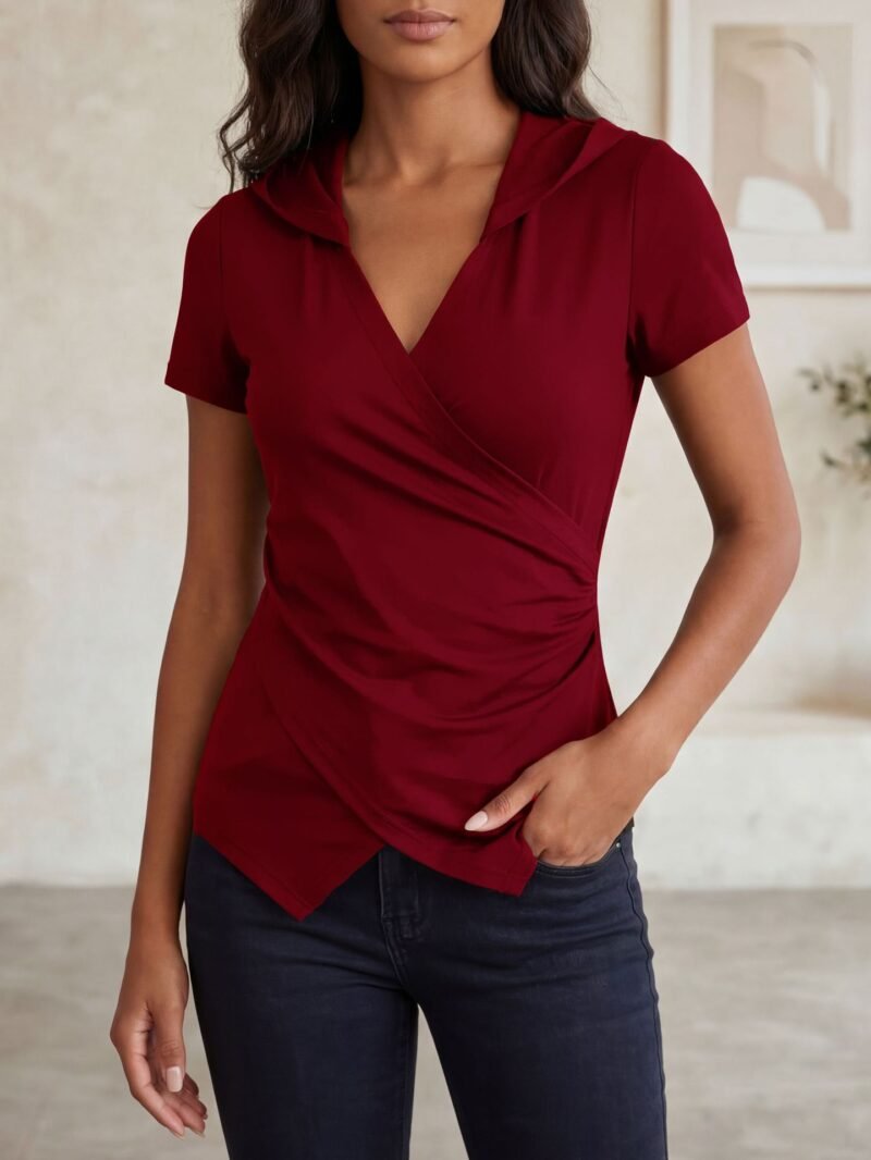 Ruched Slim T-Shirt Top