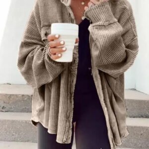 Polo Collar Long Jacket
