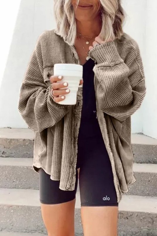 Polo Collar Long Jacket