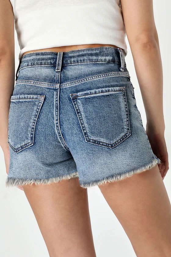 High Waist Denim Shorts