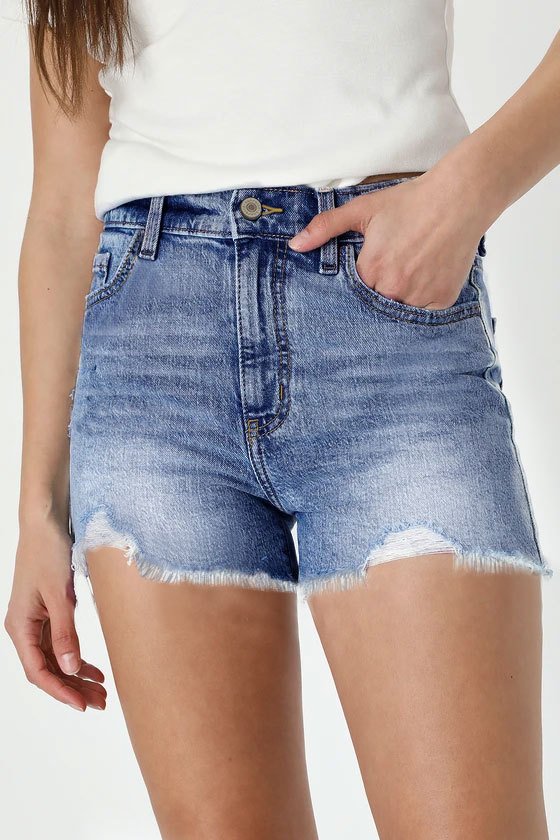High Waist Denim Shorts