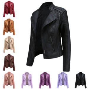 Slim Faux Leather Jacket